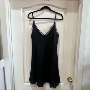 Black cocktail dress with lace